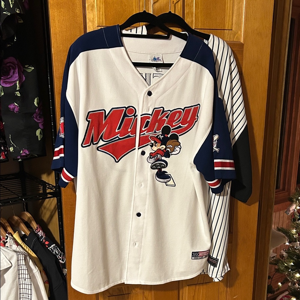 Mickey Mouse Baseball Jersey - White and Blue